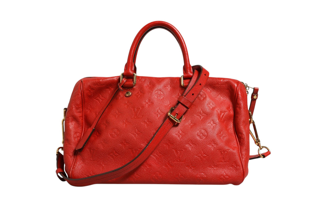 Red Monogram Empreinte Speedy Bandouliere 30 Louis Vuitton