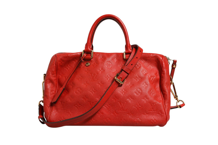 Red Monogram Empreinte Speedy Bandouliere 30 Louis Vuitton