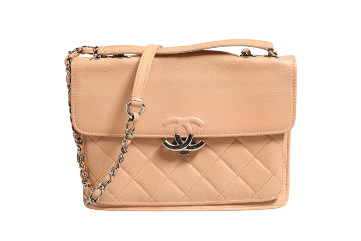 Goatskin Quilted Small CC Box Flap Bag Chanel