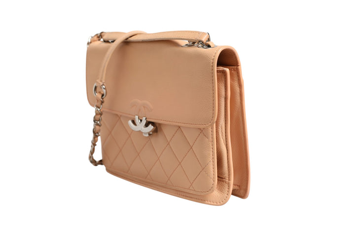 Goatskin Quilted Small CC Box Flap Bag Chanel