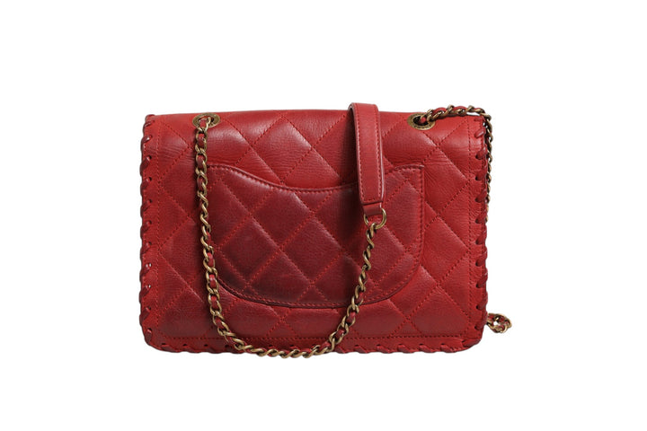 Mini Flap Bag Lambskin Braided Calfskin Gold Tone Metal Chanel