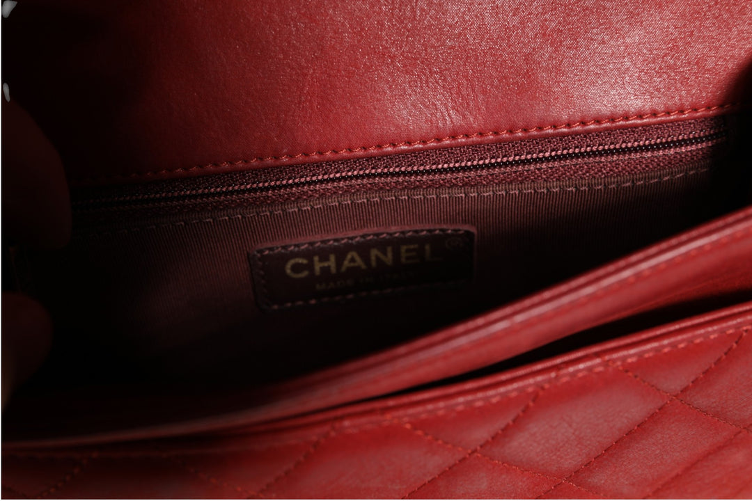 Mini Flap Bag Lambskin Braided Calfskin Gold Tone Metal Chanel