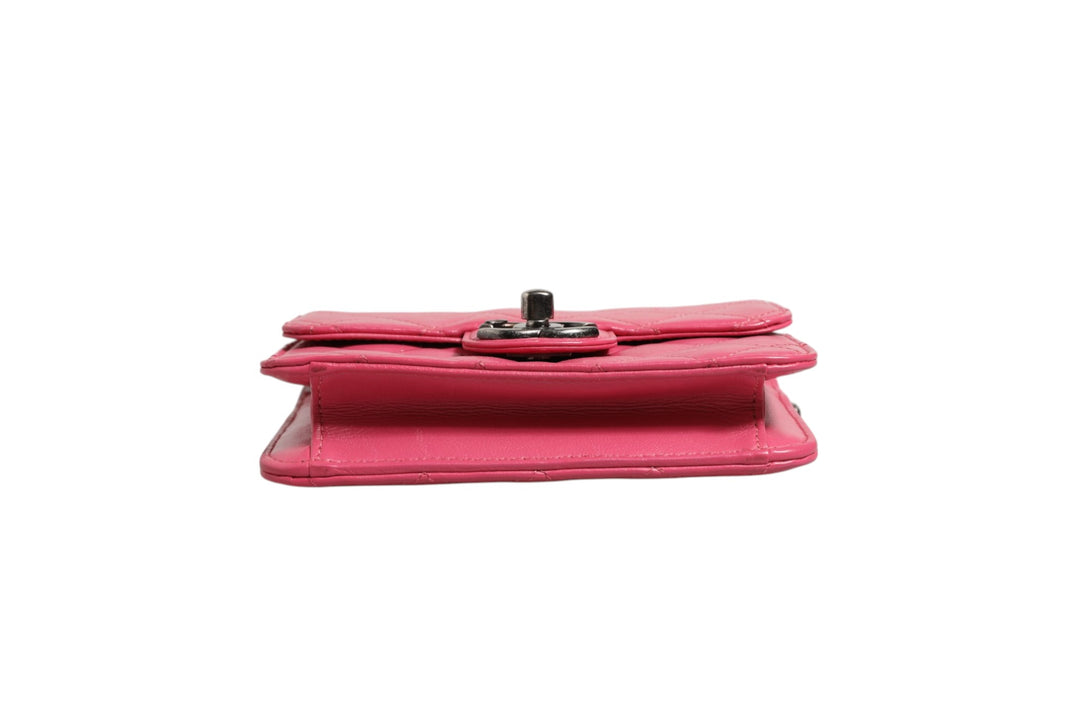Pink Quilted Lambskin Leather Classic Square Mini Flap Bag Chanel