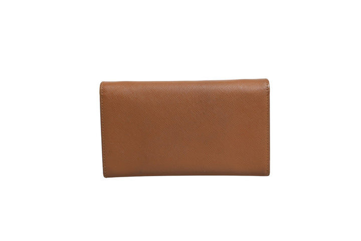 Brown and Gold Wallet Strap Prada