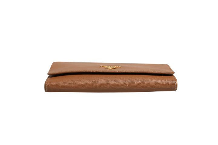 Brown and Gold Wallet Strap Prada