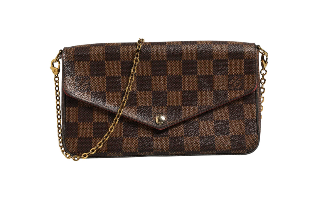 Damier Ebene Pochette Felice Chain Wallet Louis Vuitton