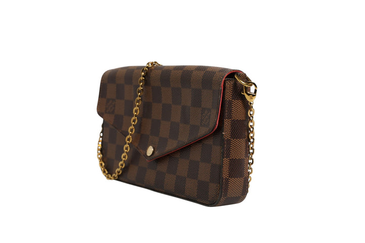 Damier Ebene Pochette Felice Chain Wallet Louis Vuitton
