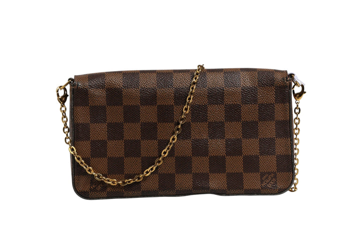 Damier Ebene Pochette Felice Chain Wallet Louis Vuitton
