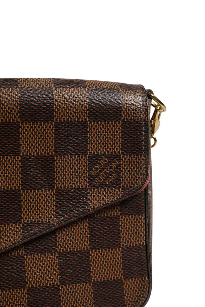 Damier Ebene Pochette Felice Chain Wallet Louis Vuitton