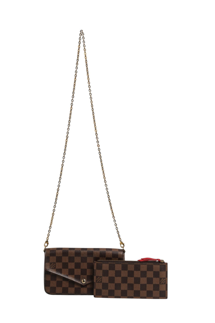 Damier Ebene Pochette Felice Chain Wallet Louis Vuitton