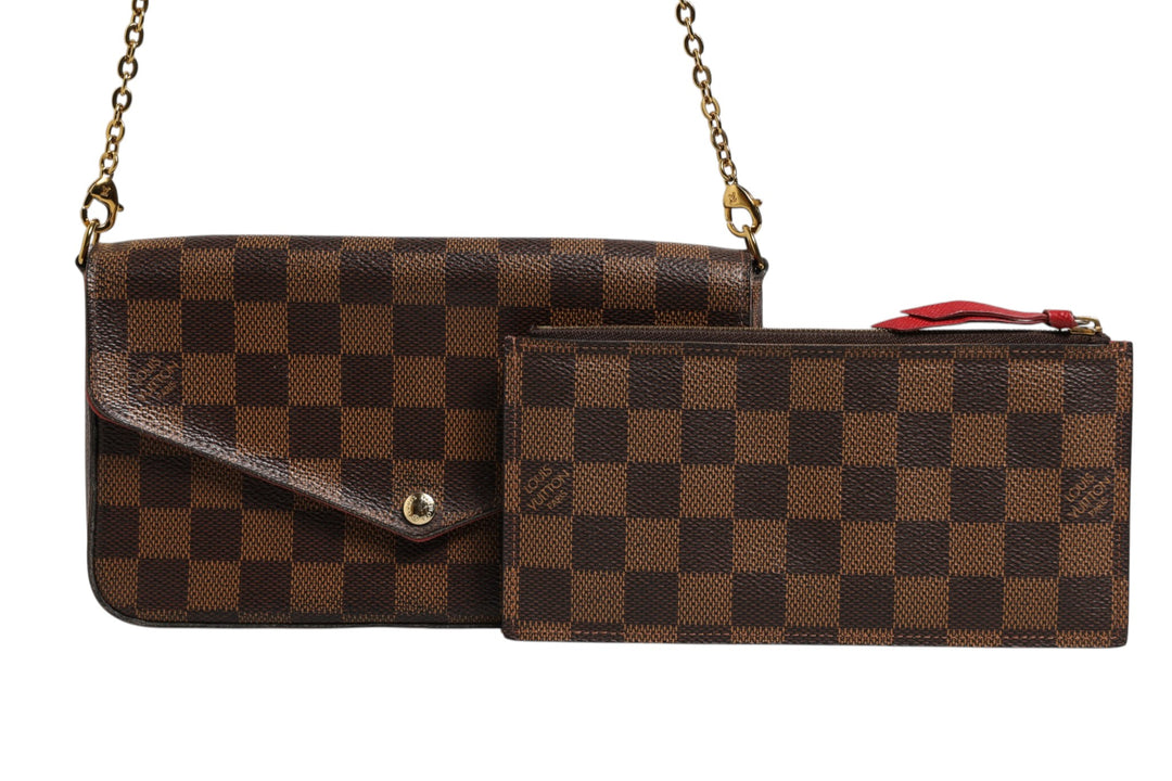Damier Ebene Pochette Felice Chain Wallet Louis Vuitton