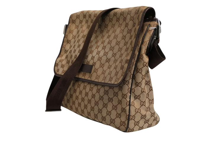 GG Canvas Flap Messenger Bag Gucci