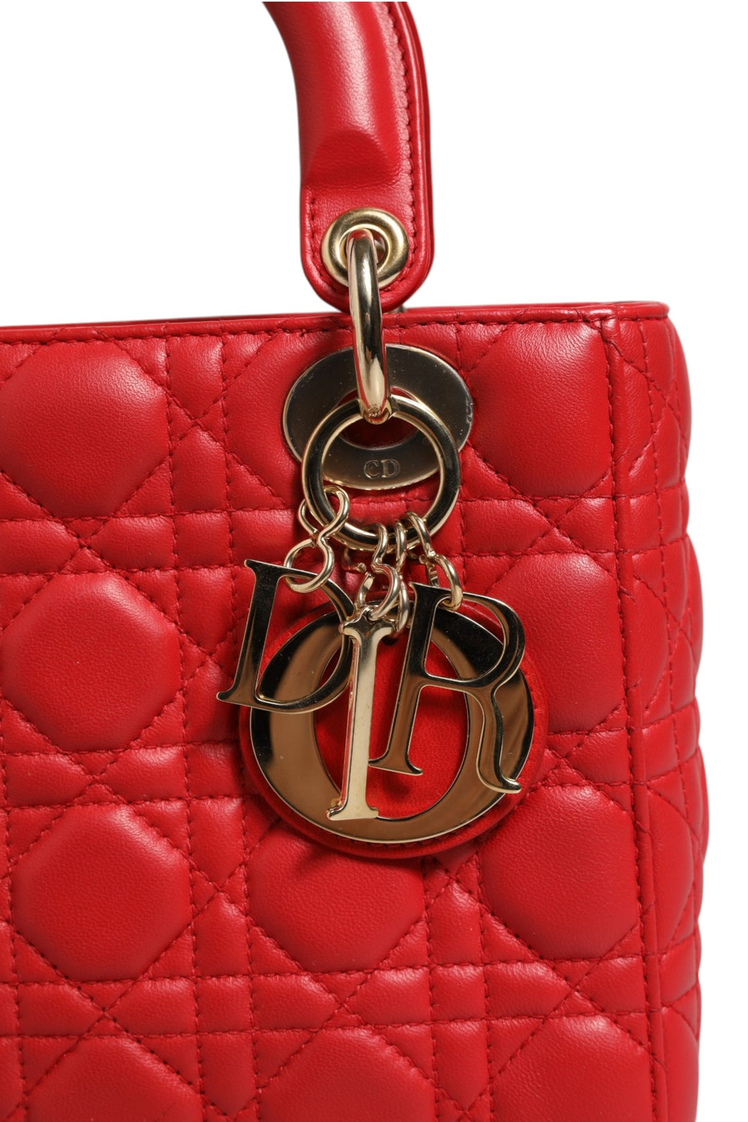 Lady Dior Cannage Leather Handbag Christian Dior