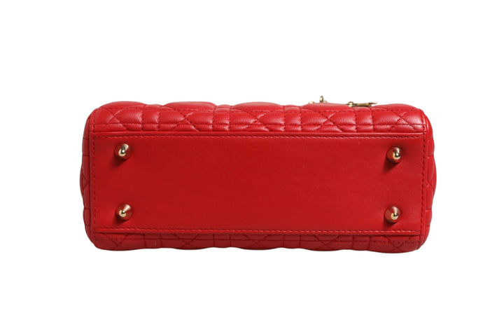 Lady Dior Cannage Leather Handbag Christian Dior