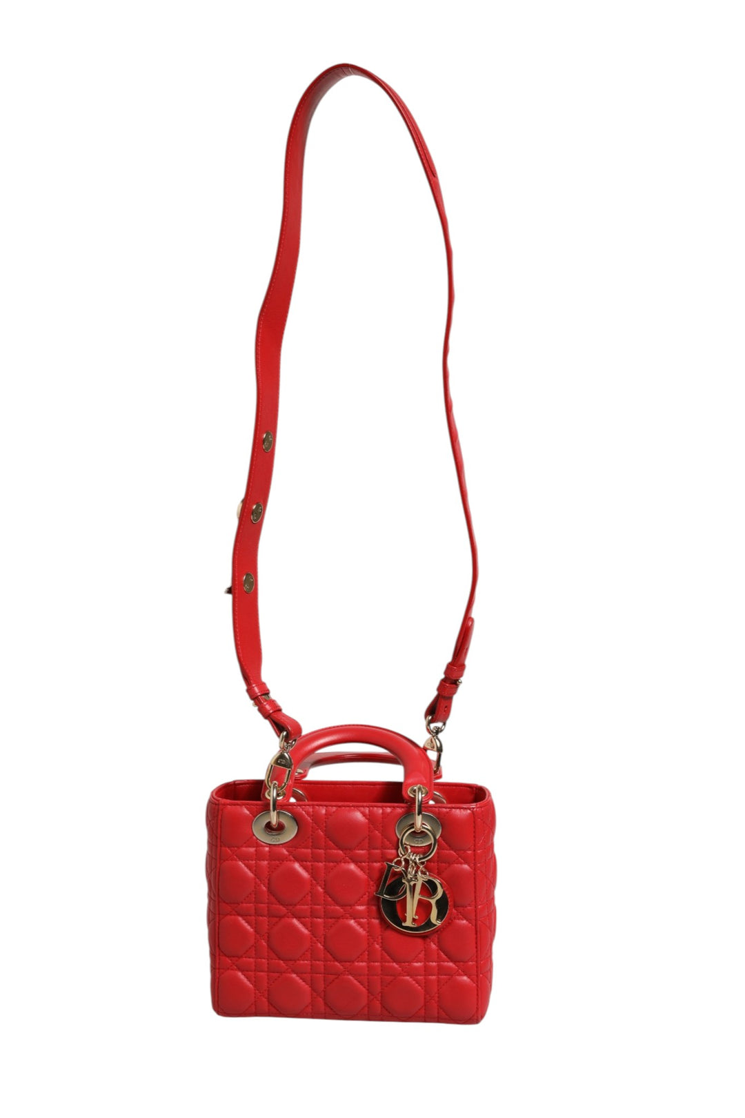 Lady Dior Cannage Leather Handbag Christian Dior