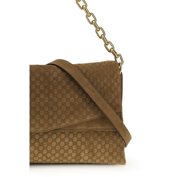 Beige Calf Leather Bos Taurus Handbag Gucci