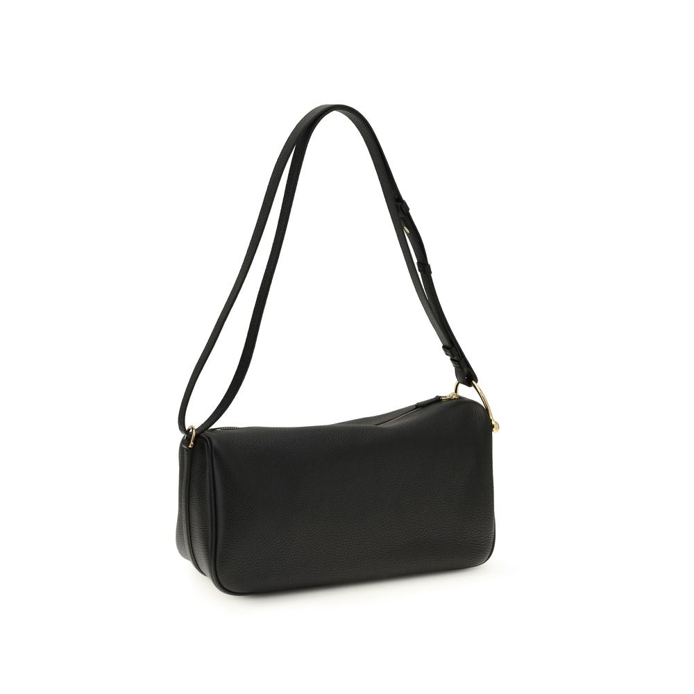 Black Calf Leather Bos Taurus Shoulder Bag Gucci