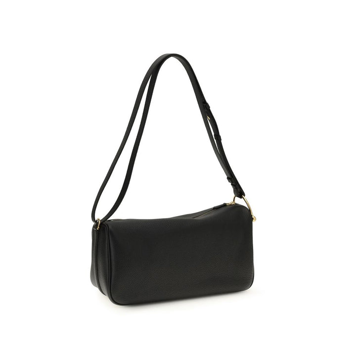 Black Calf Leather Bos Taurus Shoulder Bag Gucci
