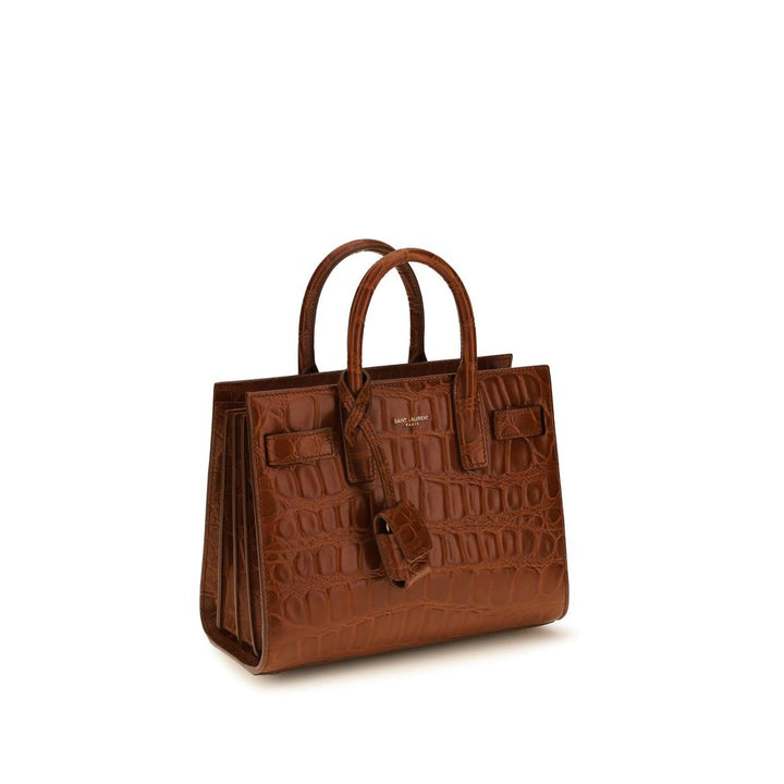 Brown Calf Leather Bos Taurus Handbag Saint Laurent