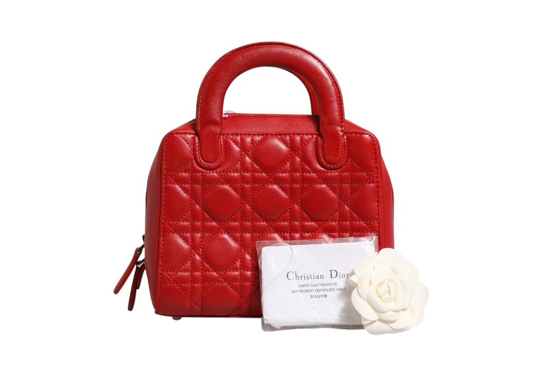 Small Dior Toujours Bag Black Macrocannage Calfskin Christian Dior