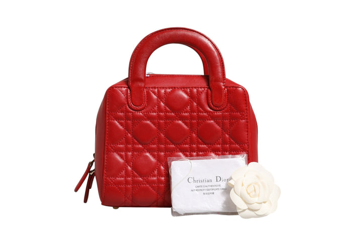 Small Dior Toujours Bag Black Macrocannage Calfskin Christian Dior