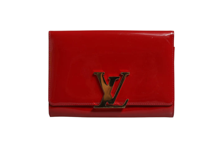 Louise PM Red Patent Leather Wallet On Chain Louis Vuitton