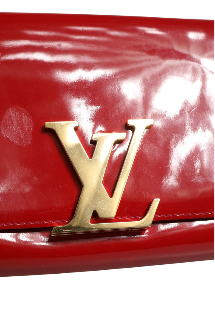 Louise PM Red Patent Leather Wallet On Chain Louis Vuitton