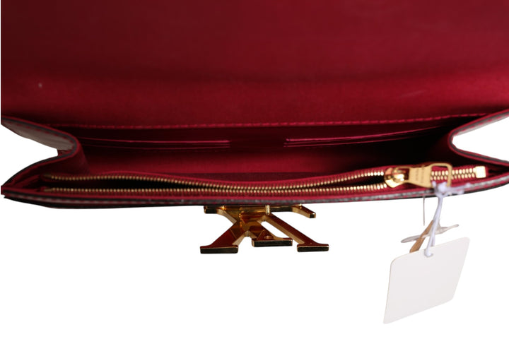 Louise PM Red Patent Leather Wallet On Chain Louis Vuitton