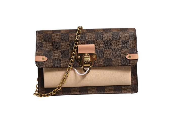 Damier Ebene Vavin Chain Wallet Louis Vuitton