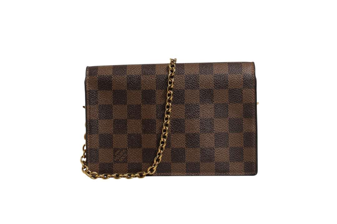 Damier Ebene Vavin Chain Wallet Louis Vuitton