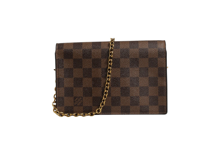 Damier Ebene Vavin Chain Wallet Louis Vuitton