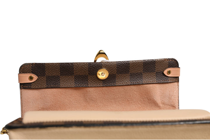 Damier Ebene Vavin Chain Wallet Louis Vuitton
