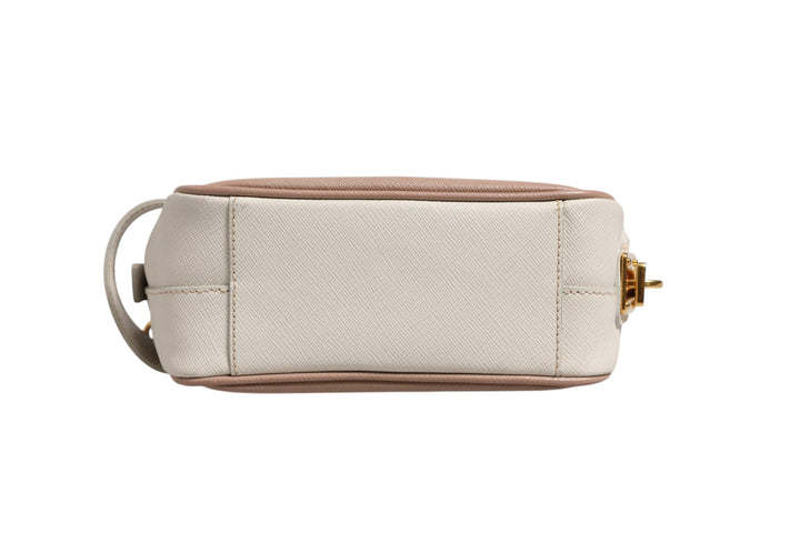 Clay Gray Small Leather Shoulder Bag Prada