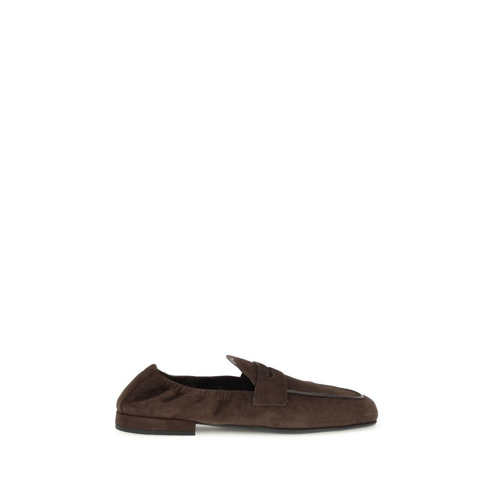 Brown Lamb Ovis Aries Aries Slip-On Loafers Prada