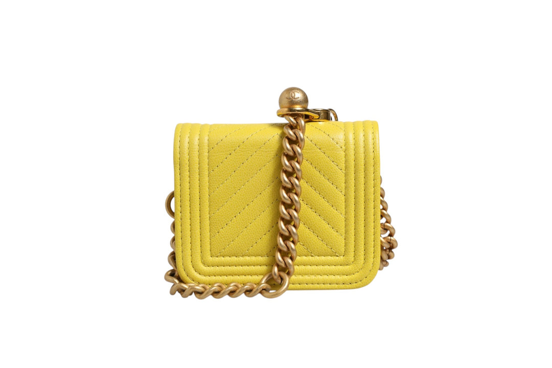 Crossbody Yellow Leather Bag Chanel