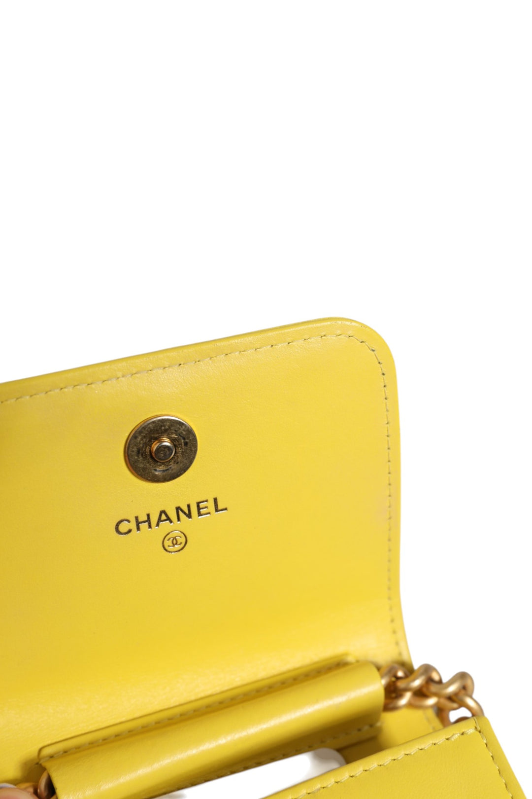 Crossbody Yellow Leather Bag Chanel