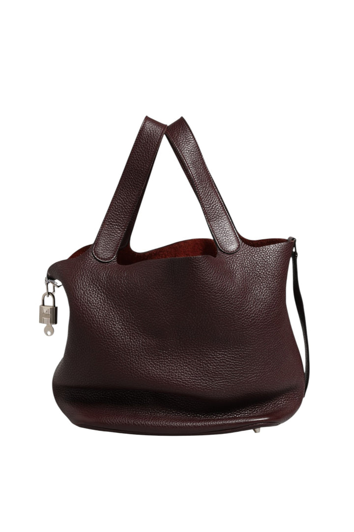 Picotin Taurillon Clemence Chocolate Handbag Hermès