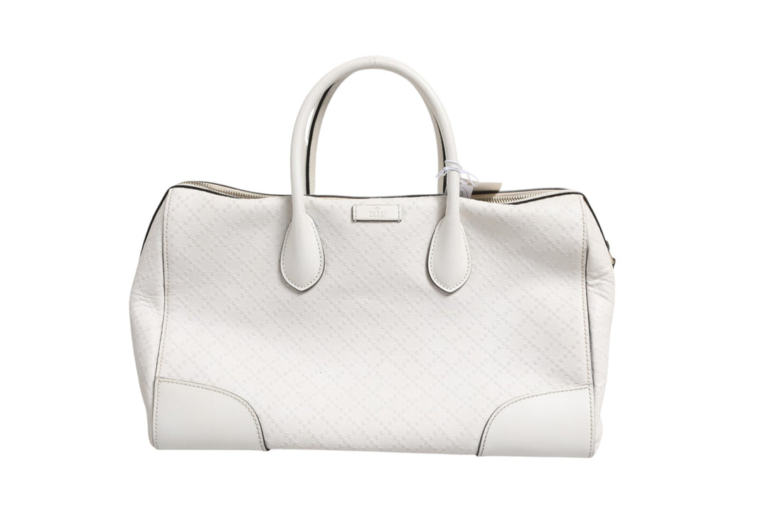 Medium Diamante Leather Boston Bag Gucci