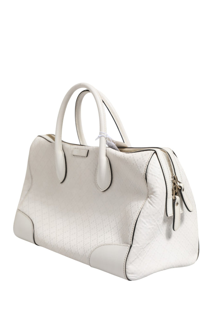 Medium Diamante Leather Boston Bag Gucci