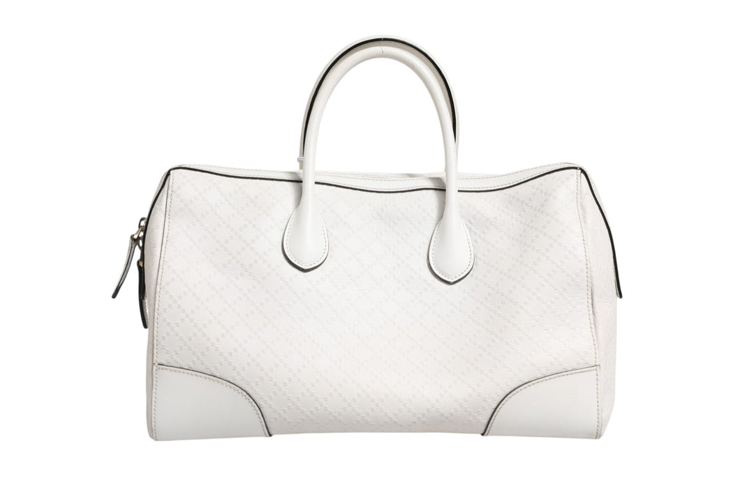 Medium Diamante Leather Boston Bag Gucci
