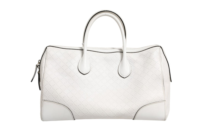 Medium Diamante Leather Boston Bag Gucci