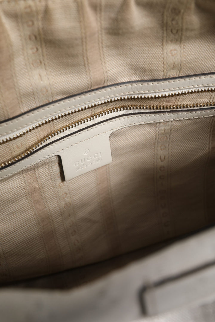 Medium Diamante Leather Boston Bag Gucci