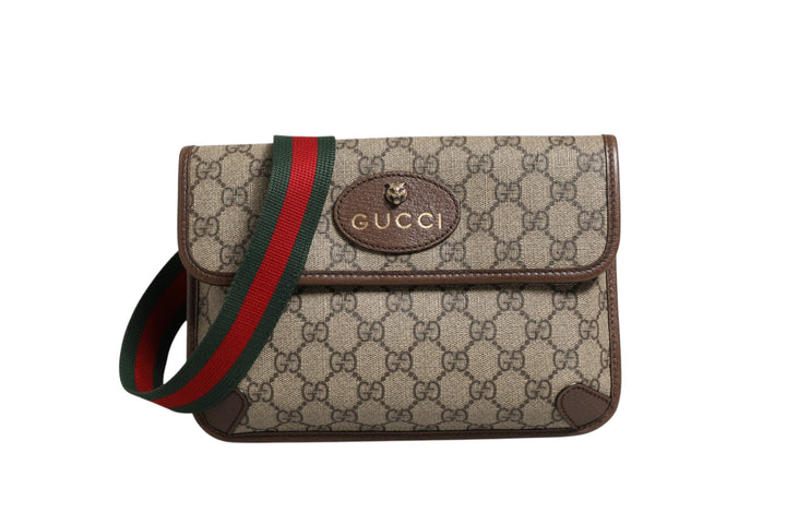 Supreme Monogram Neo Vintage Web Belt Bag Brown Gucci