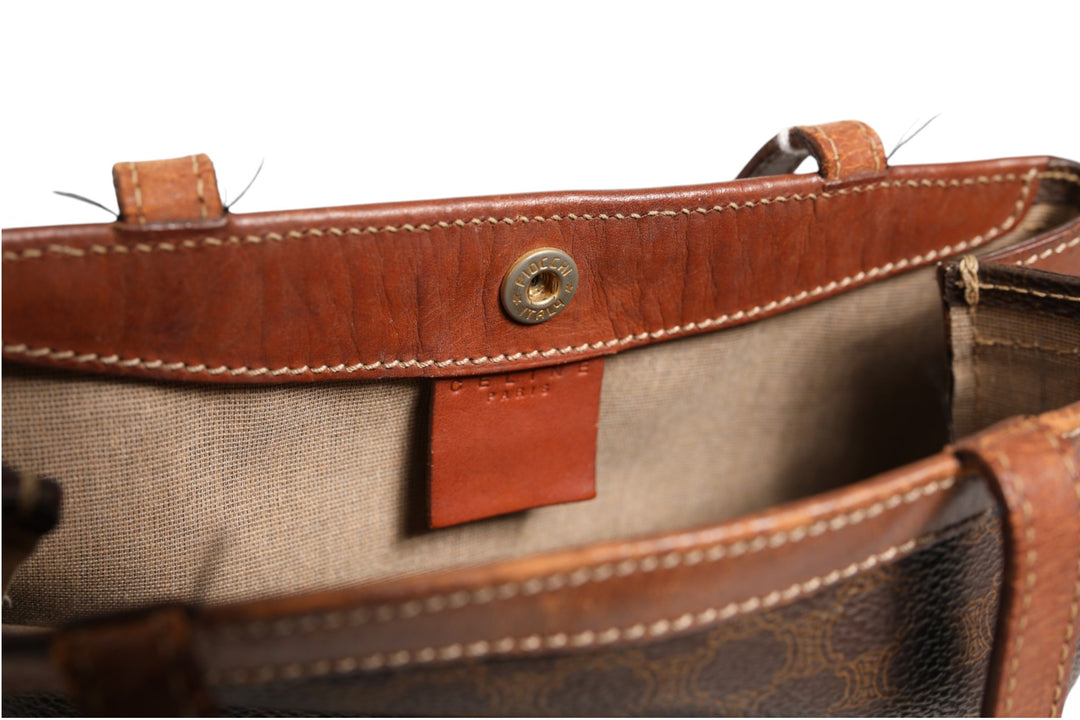 Macadam Canvas Shoulder Tote Bag Celine