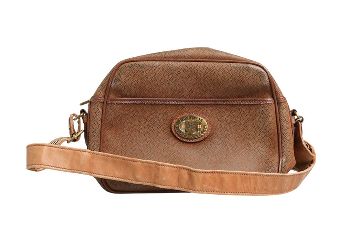 Brown and Gold Crossbody Bag Burberry