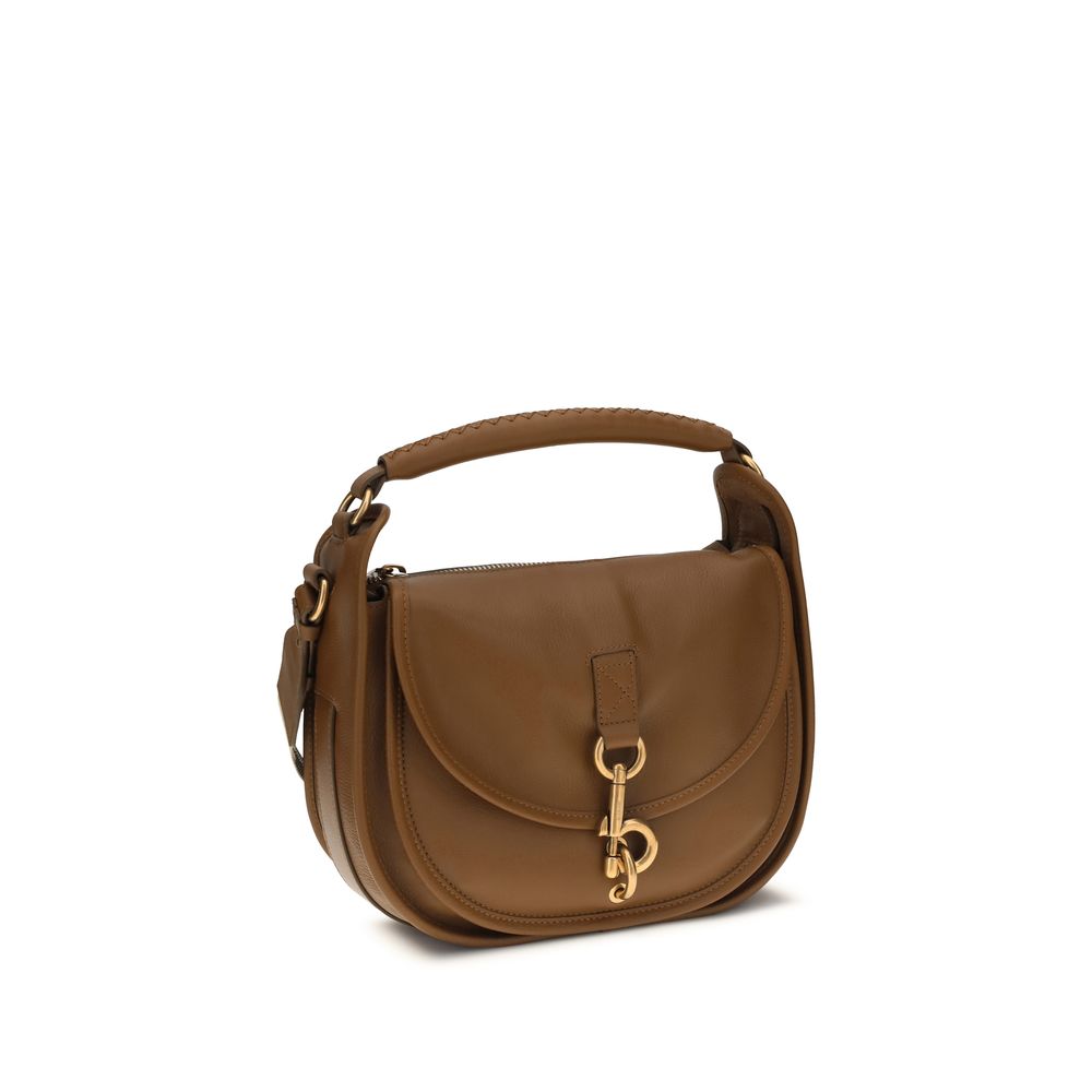 Brown Calf Leather Bos Taurus Shoulder Bag Burberry