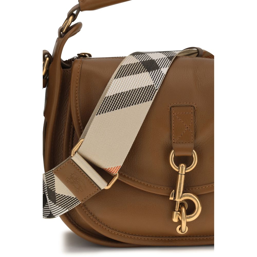 Brown Calf Leather Bos Taurus Shoulder Bag Burberry