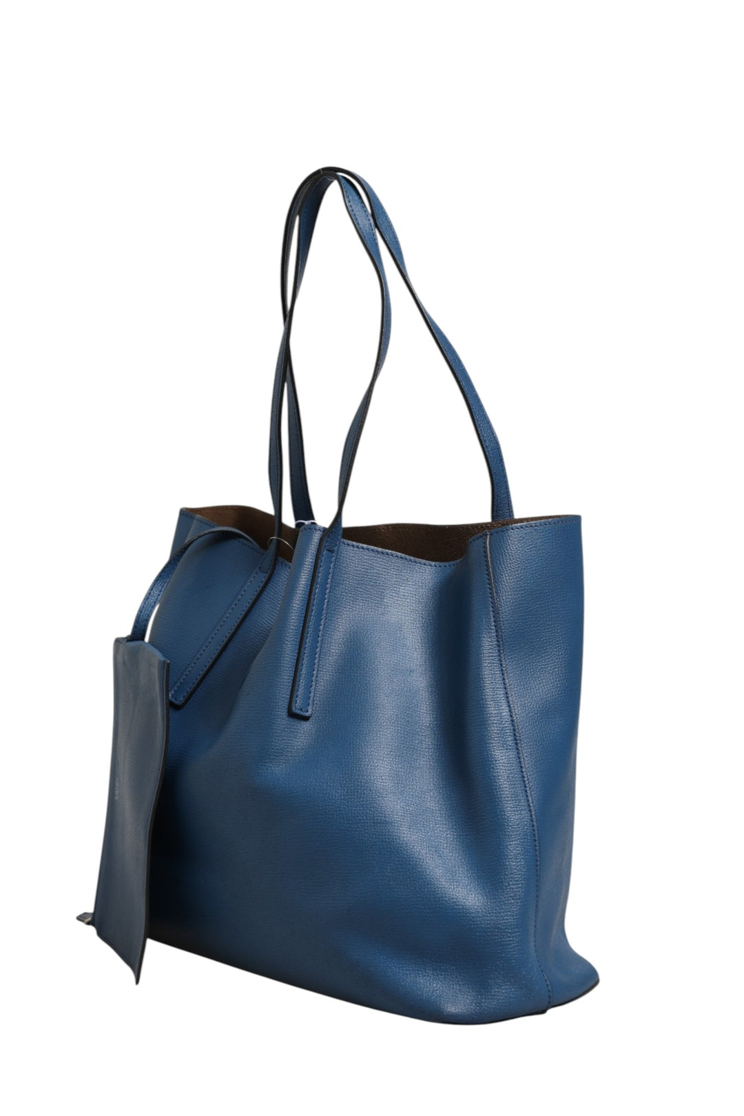 Leather Navy Blue Shopping Tote Fendi