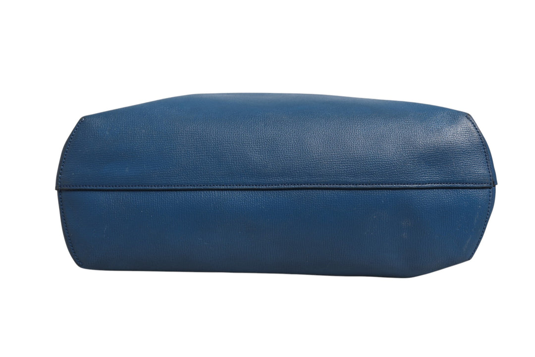 Leather Navy Blue Shopping Tote Fendi
