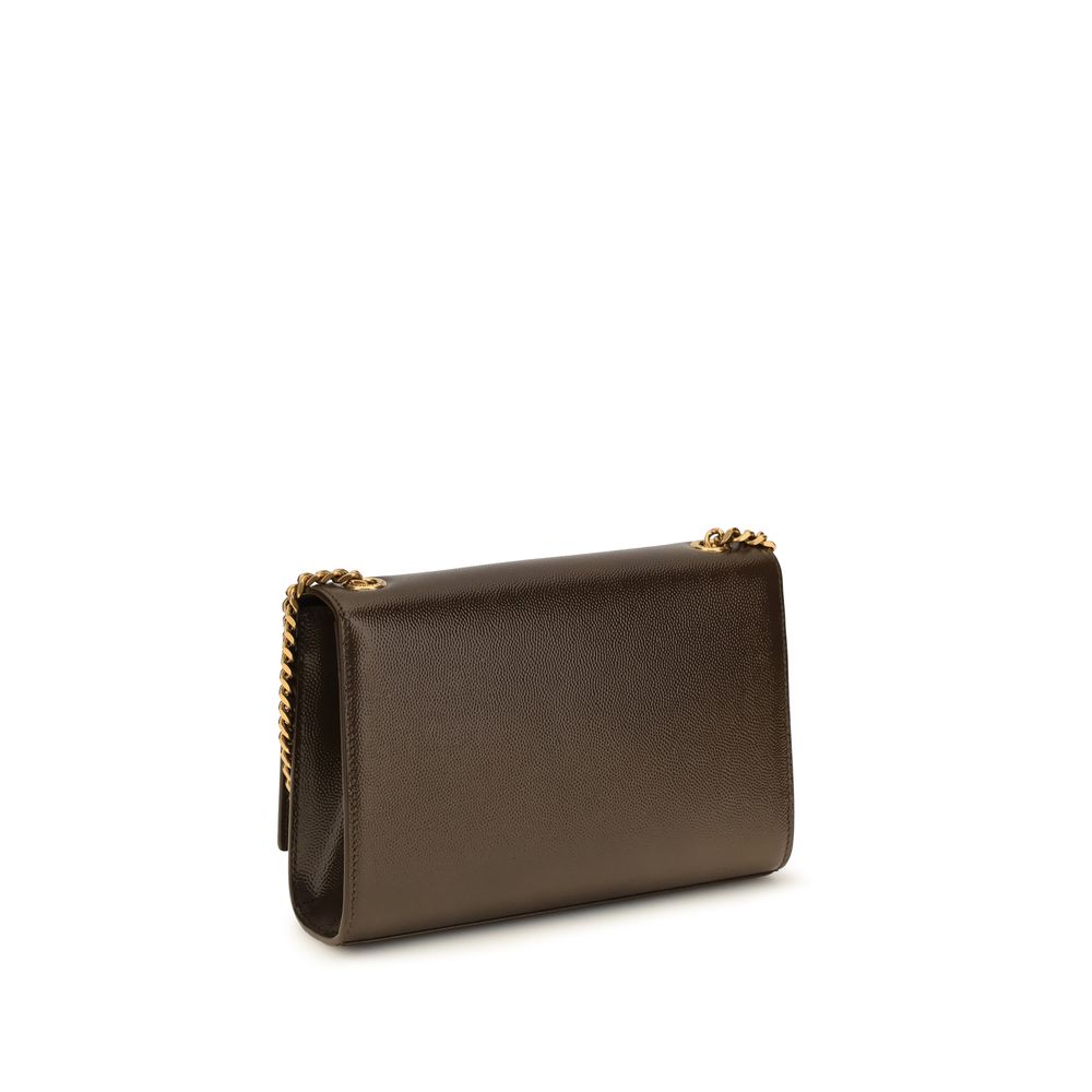 Brown Calf Leather Bos Taurus Shoulder Bag Saint Laurent
